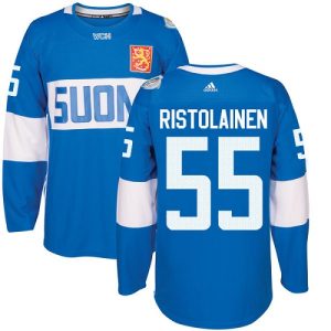 Herren Team Finland #55 Rasmus Ristolainen Authentic Blau Auswärts 2016 World Cup